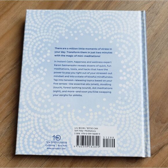 🔺️NWT Instant Calm, 2 Minute Meditations Book - Picture 2 of 2